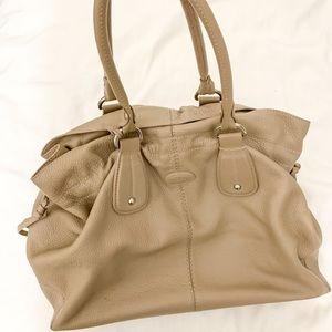 Tod's Restyling D Media Beige/Tan Leather Tote